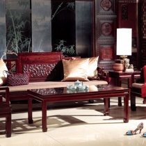 Yundian mahogany furniture rosewood hedgehog red sandalwood Golden Dragon three-person sofa solid wood Chinese style simple sofa seat