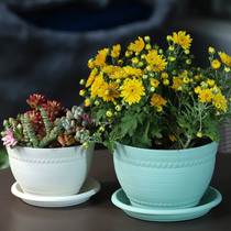 Pottery basin gardening decoration household balcony planting basin resin plastic basin manufacturer