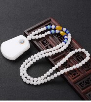 One day at a loss of a necklace with a no-card first-class white true jade Xinjiang and the Tian Ge wall beach with certificates
