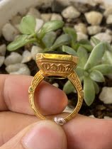 Black hand original handmade gold ring chrome tourmaline antique ring