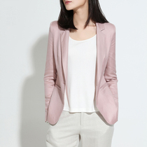 JOLIMENT pink spilled advanced sense of professional small suit spring autumn cotton blazer women