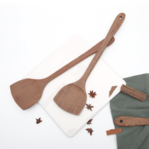 Household wooden shovel Pot non-stick pan Special long handle cooking shovel Kitchen thickened wooden shovel High temperature resistant paint-free