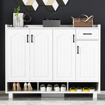 Nordic shoe cabinet home door large capacity economical imitation solid wood storage cabinet porch cabinet simple balcony locker