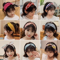 Girls hair bands Trendy girls hair bands net red decorative headbands go out in autumn and winter to show their faces small cross headdresses new style Western style