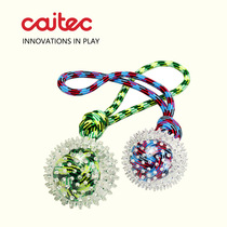 Caitec American dog toy Interactive toy Rope knot thorn ball Silent soft interactive tug-of-war large dog