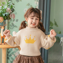 Boat mouse girl sweater pullover little girl autumn 2020 new Korean fashion foreign style childrens baby top