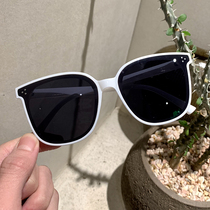 Korean version of the tide retro box sunglasses womens net red Big Frame sun glasses mens plain artifact glasses street shoot ins