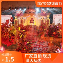 Red wedding simulation flower Road lead flower arrangement Wenxin orchid rime peony hydrangea wedding arrangement floral flower silk flower