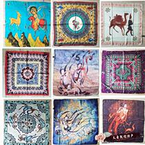 Recommended Dunhuang Mural Real Silk Scarves for Sky Algae Well National Wind 55CM Mulberry Silk Little Square Towels Tourist Souvenirs