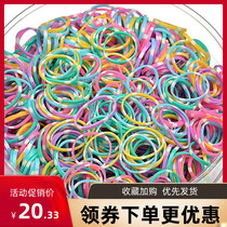 Plastic fresh does not hurt hair Rubber band hair ring head rope Childrens hair accessories Children cute color braided rope high quality young children