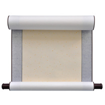  Blank scroll calligraphy hanging painting can be freely written Content contentment and common happiness Hand in hand with a lifetime of brotherhood