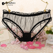 Dream desire transparent panties Feminine lace Full transparency Low waist ultra-thin mesh Hot temptation Womens underwear triangle