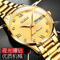 Swiss brand-name watches Mens brand watches Automatic mechanical watches Double calendar 18K gold Top ten trends