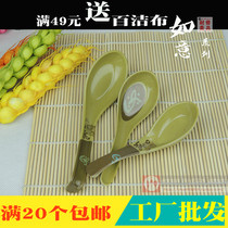 Melamine tableware Imitation porcelain spoon Ruyi green Chinese spoon Strip soup rice spoon Hook spoon Plastic spoon