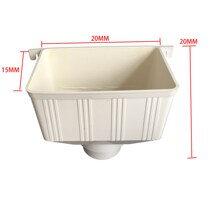 GB drain pipe PVC square water bucket leakage bucket 110MM75MM sink rainwater bucket discharge bucket