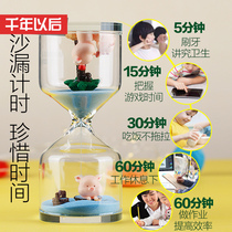  Creative hourglass timer 15 30 60 minutes time Childrens crystal decoration living room office decoration personality