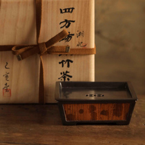 Ji Kuan Tang Sifang pure tin tea boat Xiangfei bamboo pot tea bearing dry tea tea tray Chaoshan work kung fu tea set water storage