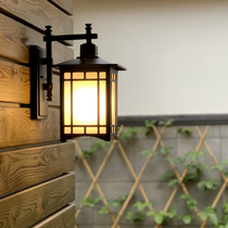 Chinese outdoor wall lamp Waterproof simple aisle Hotel door Living room balcony Japanese antique outdoor courtyard wall lamp