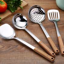  Hot selling spatula frying spatula soup spoon colander Stainless steel kitchenware thickened porridge spoon set Household kitchen supplies fried