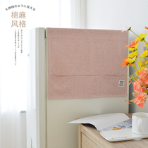 Small frescoed fridge dust cover Nordic cotton linen style single double door washing machine microwave oven Multi-purpose cover towels