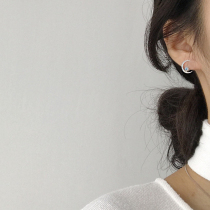 Beauty Girl Series 925 Pure Silver Anti-Allergy Ear Nail Asymmetrical Personality Moon Elements Earrings Delicate Earrings