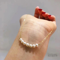 Pearl Neck Chain choker Young Women Fashion Road Lathong Smile Chain 18K Gold Natural Freshwater Pearl Necklace