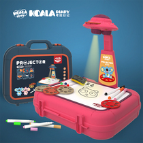 Children Projection Drawing Board Suitcases Baby Puzzle Toys Multifunction Slide Drawing Machines Erasable Graffiti boards