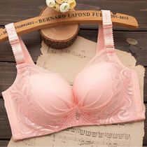 Non-rimmed small chest gathered bra Adjustable lingerie bra Medium thin breast bra