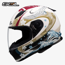 Taiwan SOL Motorcycle Helmet SF-2M Floating painted Four Seasons warm running armor Cardiner electric pedal full armor