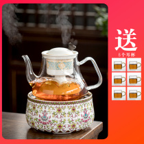 Day-style single electric pottery stove Cooking Tea tea Boiling Water small office Home glass Fruit Flower Tea Kettle Suit