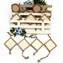 Kindergarten Mori pastoral wind area corner slogan sign creative wooden ring creative material diy hanging decoration class