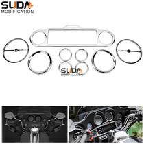 Suitable for Harley grand Glide glide modification 9-piece Chrome series instrument panel decorative cover 04-13