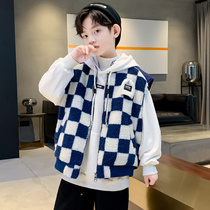 Boys vest autumn and winter models 2022 new childrens vest boys sweater big boy vest jacket spring and autumn