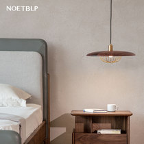 Nordic simple modern style creative B & B bedroom bedside lamp Model Room restaurant bar black walnut chandelier