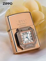 Lighter Zippo Genuine Official Rose Gold Plated Quartz Watch Treasures Windproof Kerosene Men