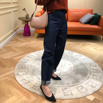 Xiangjia takes off from dusk jeans women 2021 new autumn pants high waist straight loose daddy pants