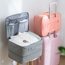 Cosmetic bag suitcase can be hung outside bag insert pole type bag small students live in school canvas portable Passbook