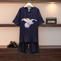 Cartoon Pyjamas Womens Summer 2020 New Whole Cotton Big Code Fat MM200 Catty of the Fatty Sister Pregnant pregnant woman Gats