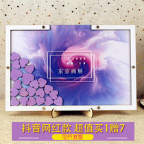 Whirlpool horizontal photo frame creative sign-in board wood chip fingerprint sign-in tree event business Annual opening graduation signature