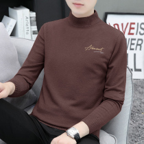 Mid-collar sweater mens spring and autumn season 2022 new trends Half-height collar loose with bottom-knitted sweatshirt for mens clothing