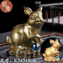 12 Zodiac Zodiac creative color tea pet ornaments auspicious little rabbit tea play Tea Table Table table decorations