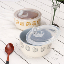 Simple Nordic style instant noodles bowl with lid Ceramic large bowl Large instant noodles cup Student dormitory bowls and chopsticks set