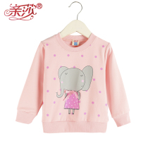 Girls spring new female baby sweatshirt with undershirt childrens spring-style cartoon condom headshirt girl baby sweatshirt