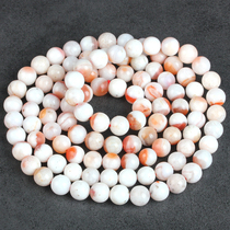 87 45 gr red and white material] grain with round and bright color good south red agate multi-circle bracelet necklace Buddha pearl