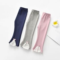 Autumn leisure childrens clothing trousers 2019 girls Audell cotton leggings high foreign atmosphere wear baby pants tide