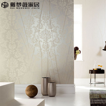 German original imported wallpaper French modern minimalist Nordic dark flower folds living room bedroom background Villa wallpaper