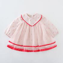 IDEA2019 spring new girl net gauze princess dress little girl baby child skirt foreign style 9069