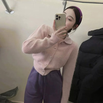 Brand discount big-name womens milk fufu mohair sweater 2022 autumn and winter new style inner knitted cardigan