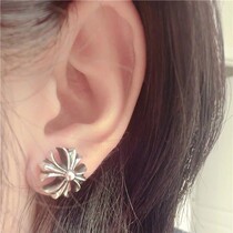 European and American Chauffles Kings EXO925 pure silver cross earrings earrings earrings for men and women with the same section