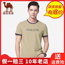Camel Camel summer short sleeved mens round neck base standard mens T-shirt X9B355153